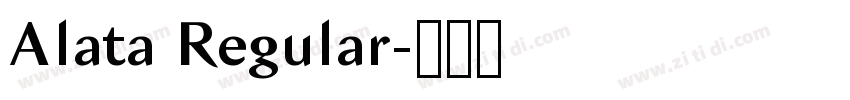 Alata Regular字体转换